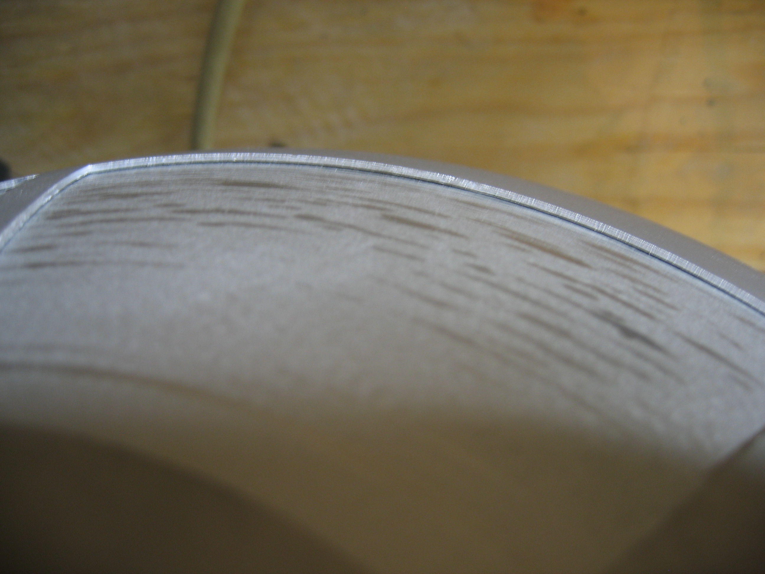 Gap at bottom of pie wedge